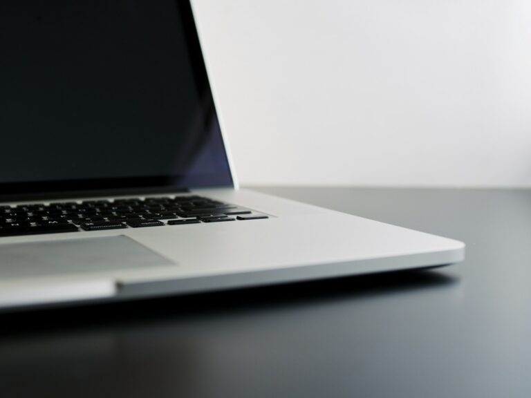 Close laptop keyboard notebook desk