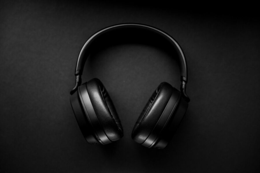 Wireless headphones couch night