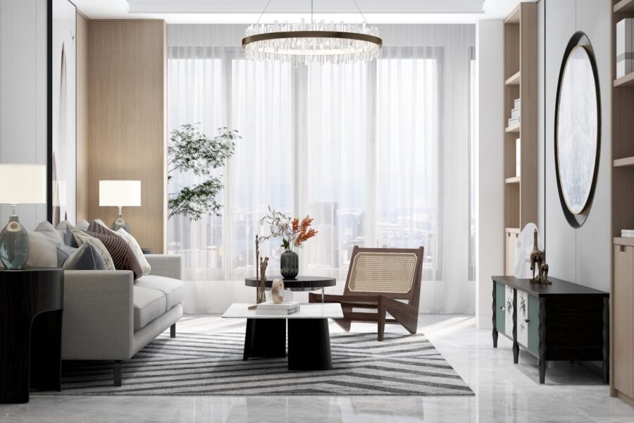 Smart led light bulbs apartment living room