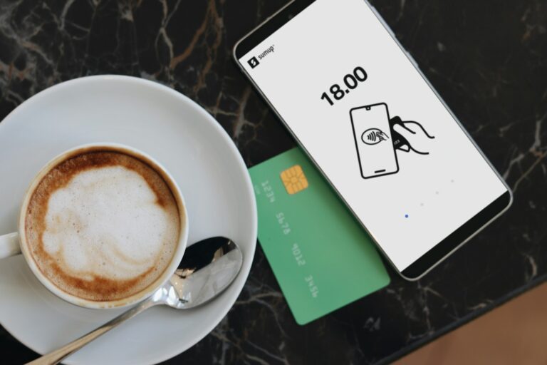 Digital wallet app screen closeup