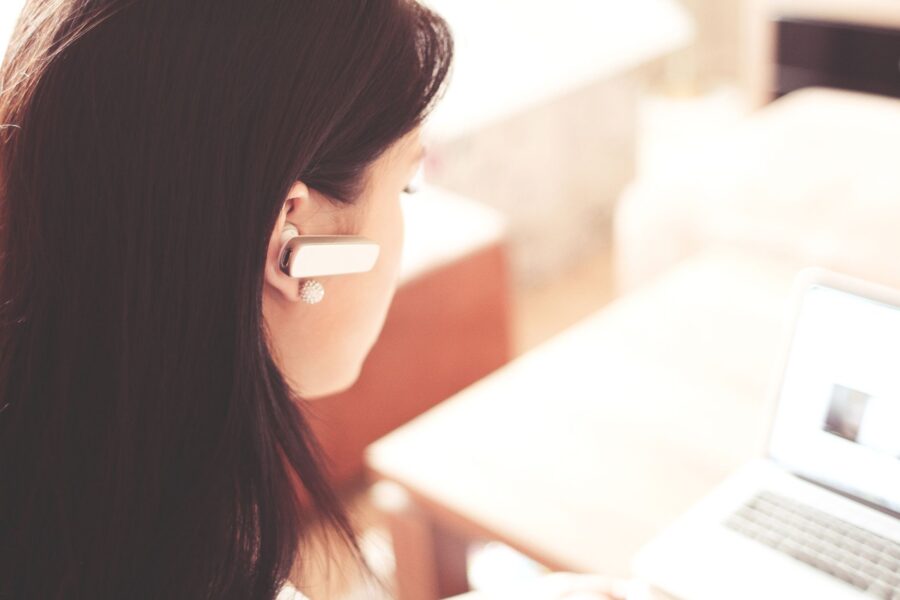 Person using bluetooth
