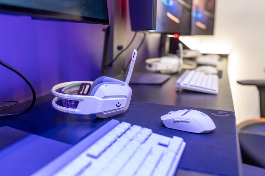 Gaming desk setup