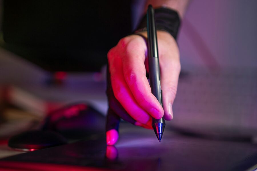 Tablet stylus drawing