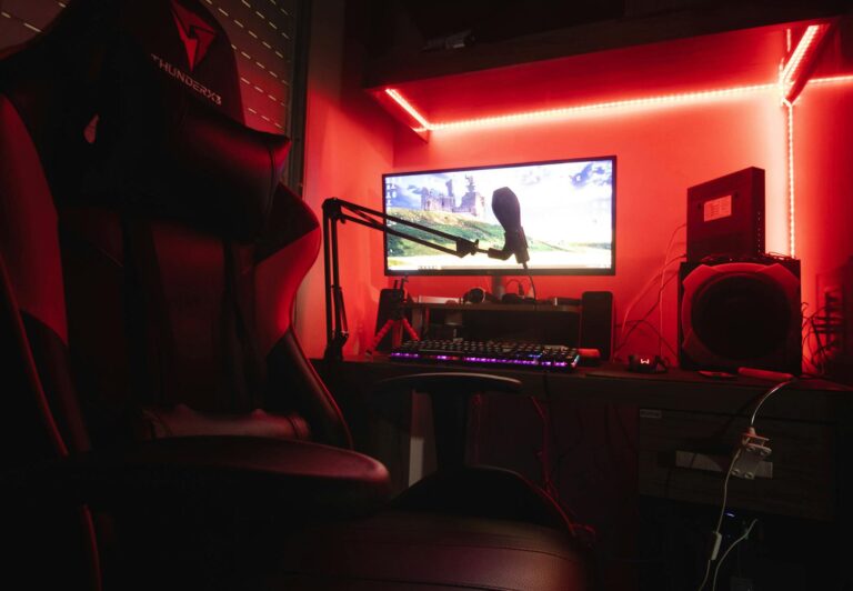 Gaming streamer desk