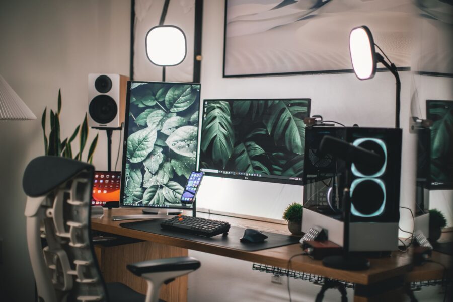 Gaming streamer desk