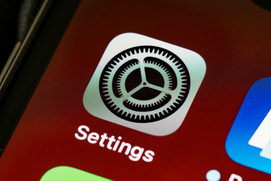 Smartphone storage settings screen closeup
