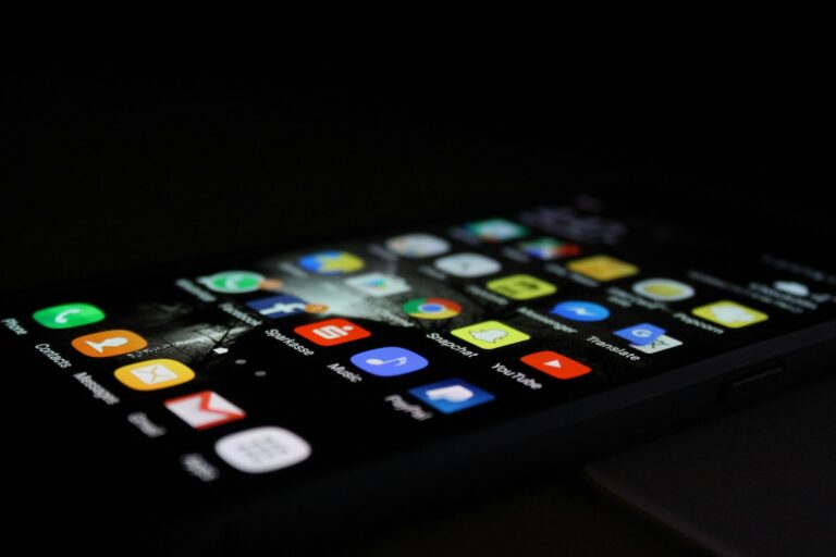 Smartphone storage settings screen closeup