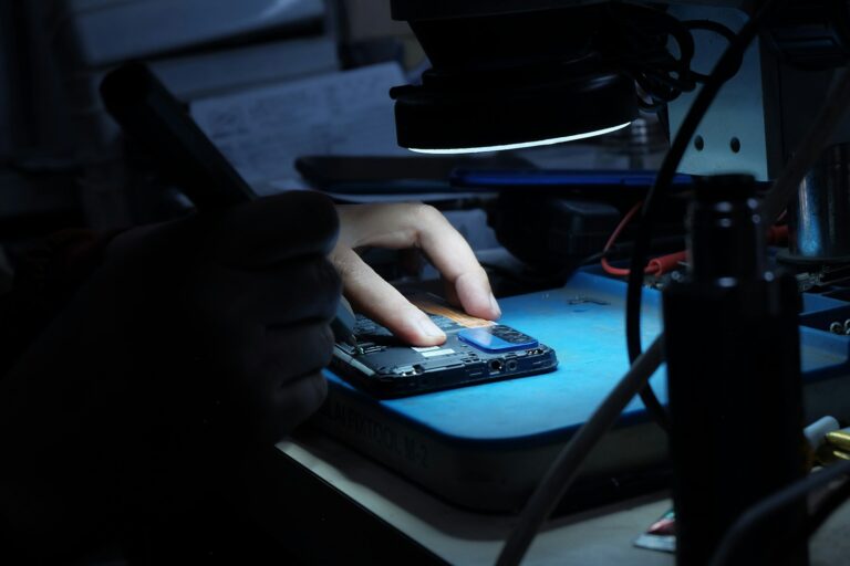 Technician testing used