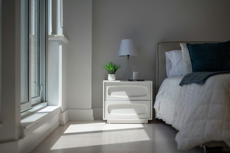 Smart air purifier bedroom nightstand