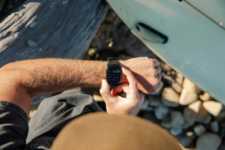 Sports watch gps map screen athlete checking training
