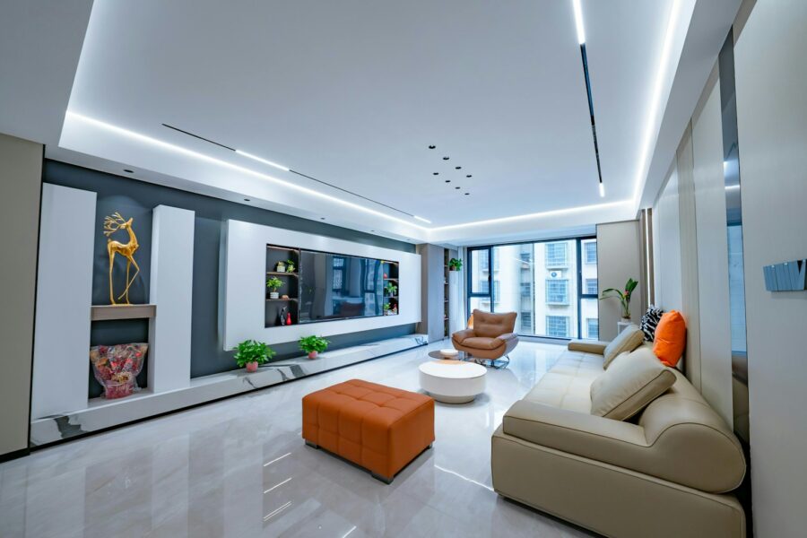 Living room home cinema bias lighting