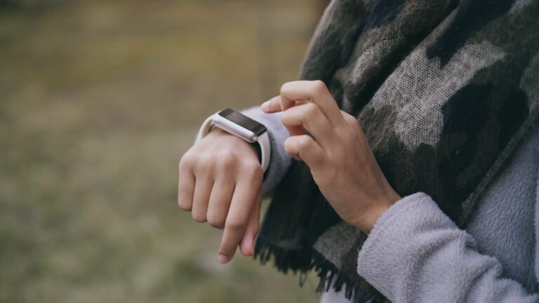 Smartwatch close running