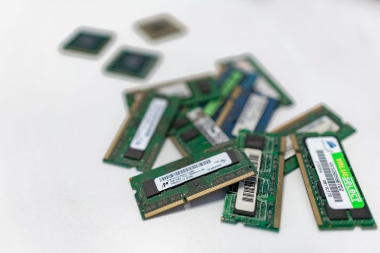 Closeup laptop ram