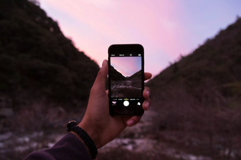 Person using smartphone