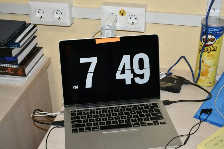 Laptop charging desk