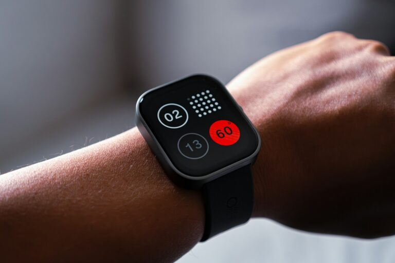 Smartwatch call speaker microphone closeup