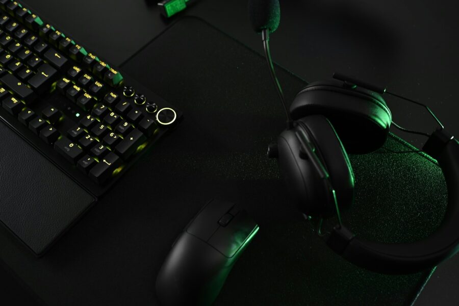 Gaming headset closeup