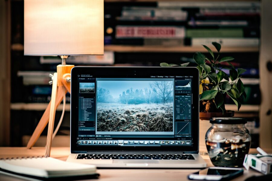 Laptop video editing