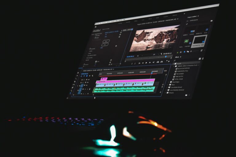 Laptop video editing