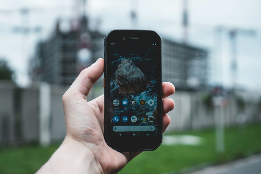 Rugged smartphone outdoor