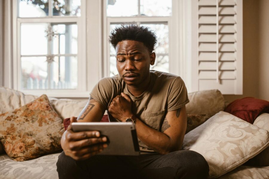 Person using tablet