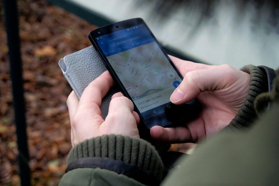 Smartphone map app