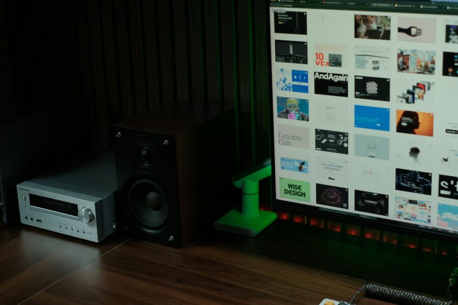 Modern multi room audio speakers home interior