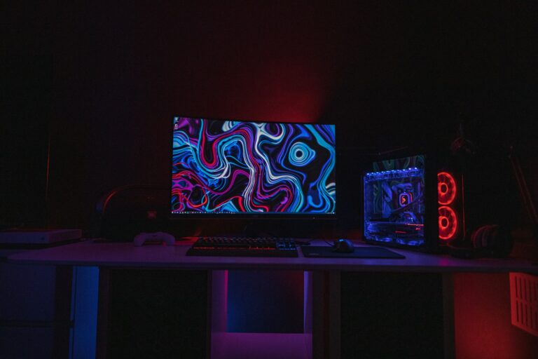 Gaming desk rgb led light strip monitor