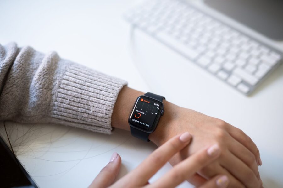 Smartwatch wrist closeup