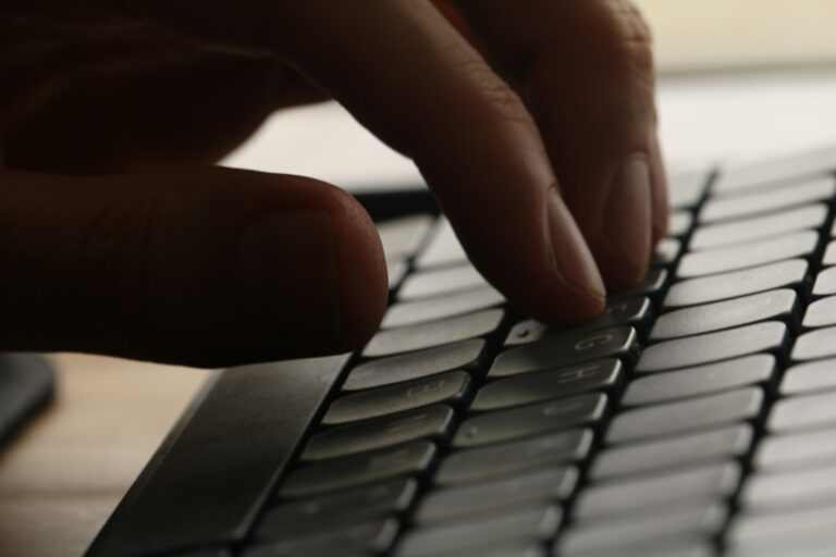 Closeup tablet keyboard