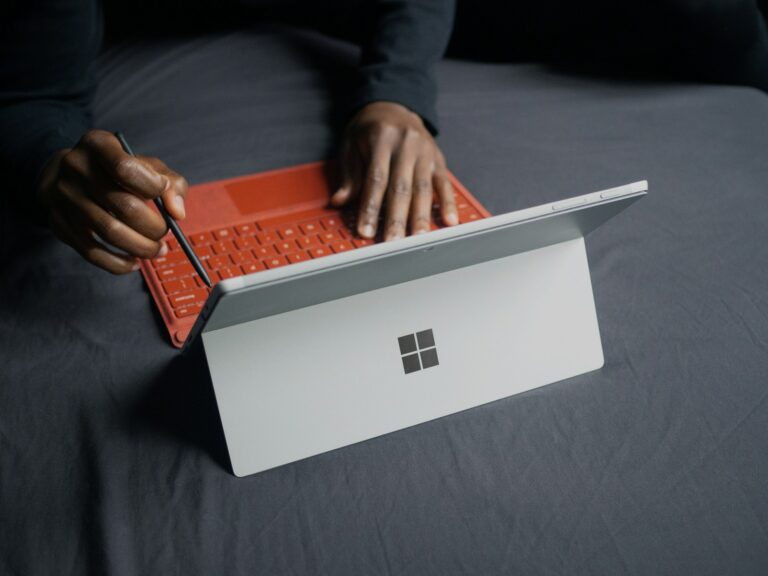 Person using tablet