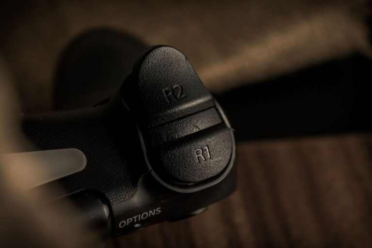 Gaming controller closeup