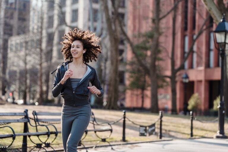 Runner wearing wireless