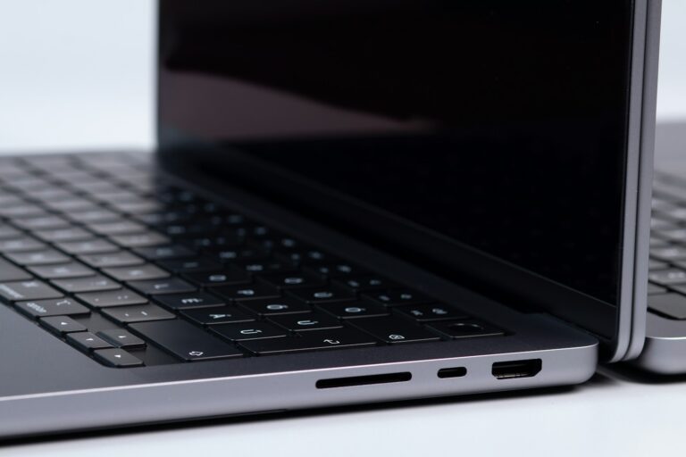 Laptop keyboard closeup