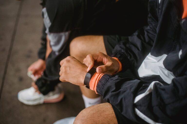 Smartwatch closeup running