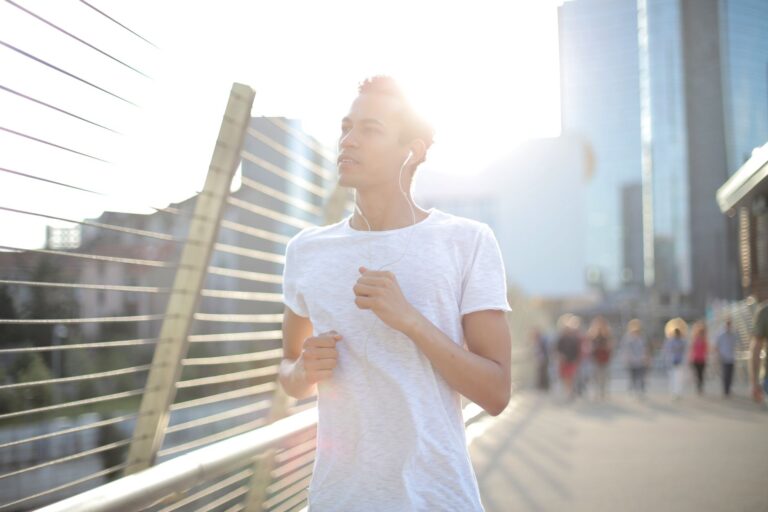 Runner wearing fitness