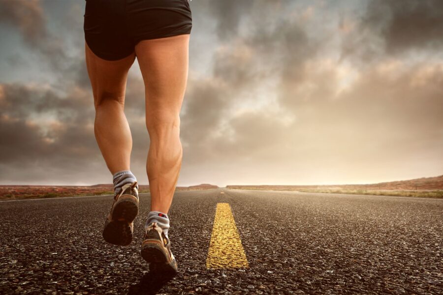 Runner wearing fitness
