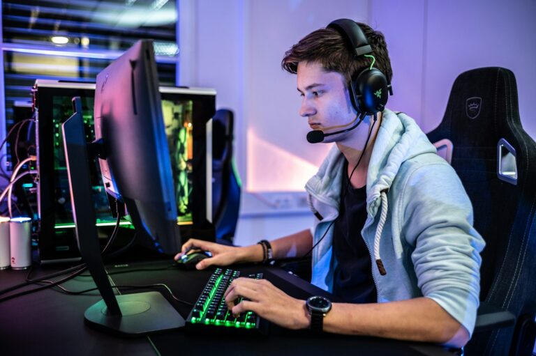 Player wearing gaming