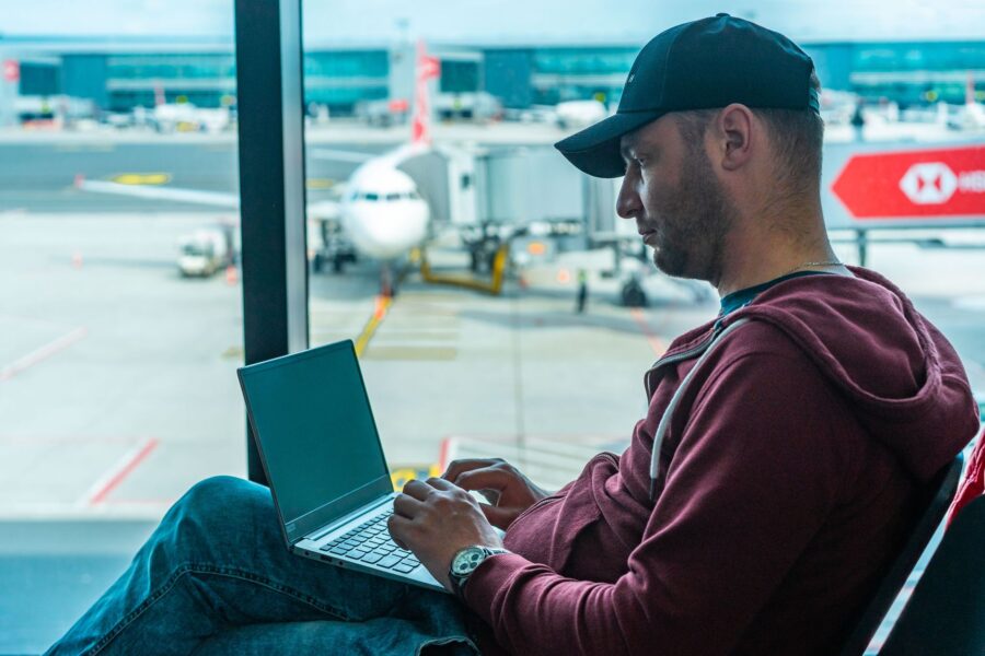 Person using laptop