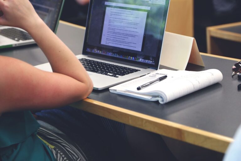 Student laptop study