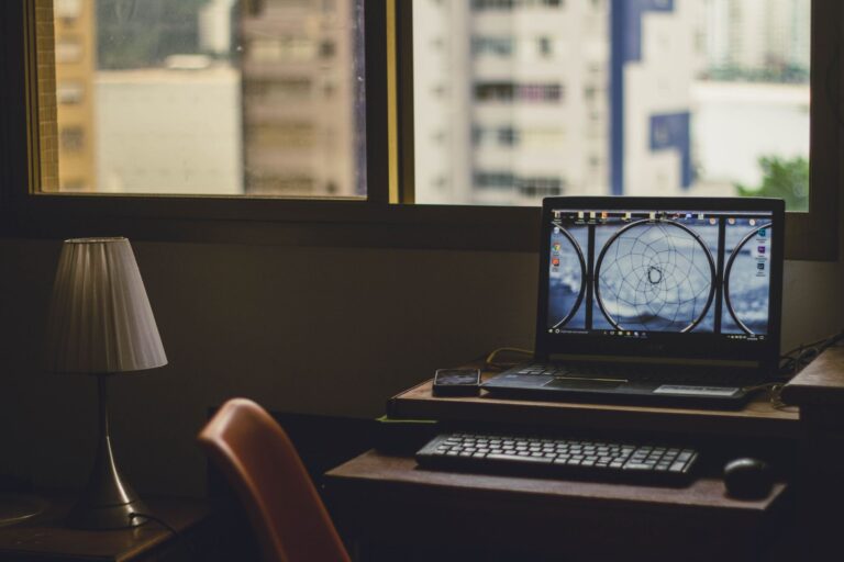 Windows laptop desk