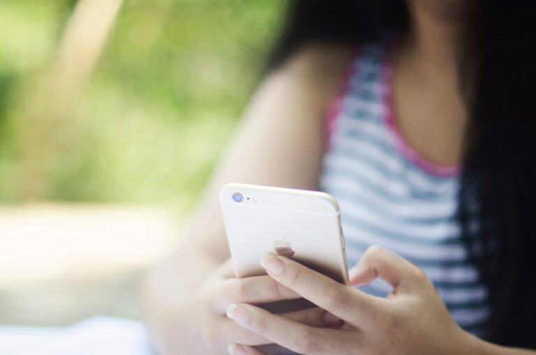 Woman using smartphone
