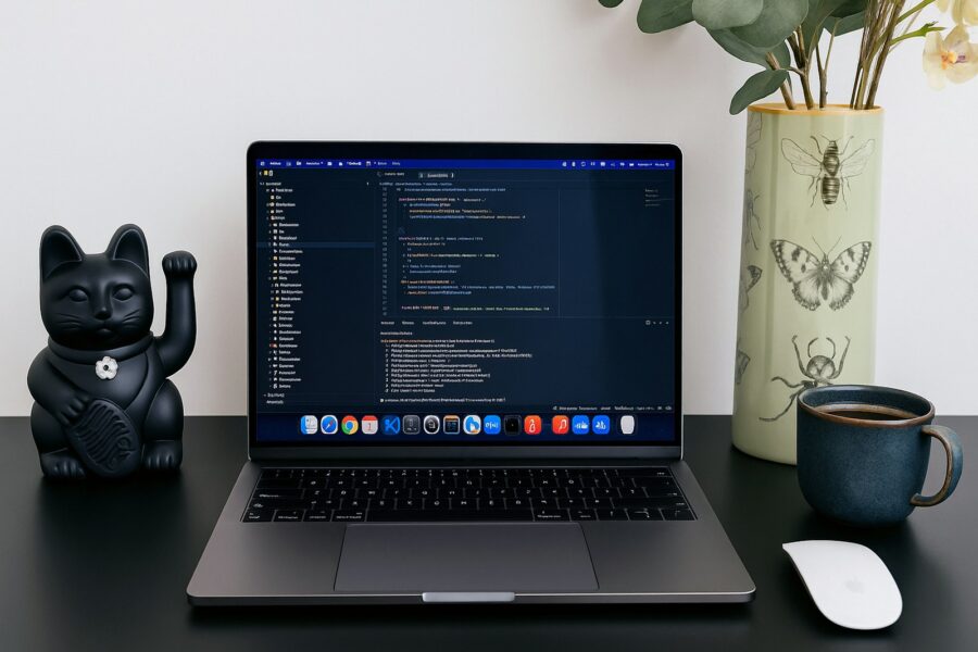 Linux laptop desk