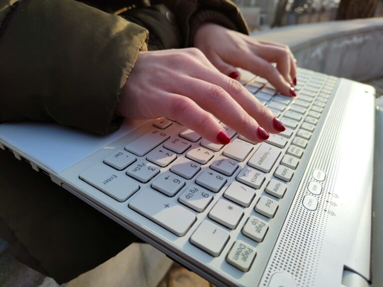 Closeup tablet keyboard