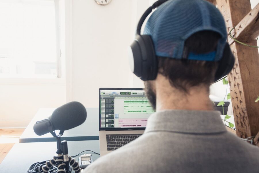 Headphones desk open