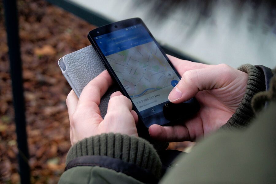 Smartphone location map