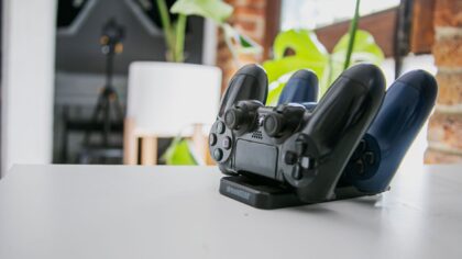 Magnetic charging docks and stands that make controller clutter disappear
