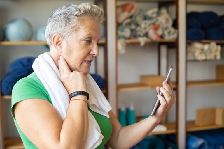 Senior woman wearable